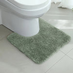 tapis bain moderne gris rose peluche épaisse antidérapant respectueux environnement 50x50cm