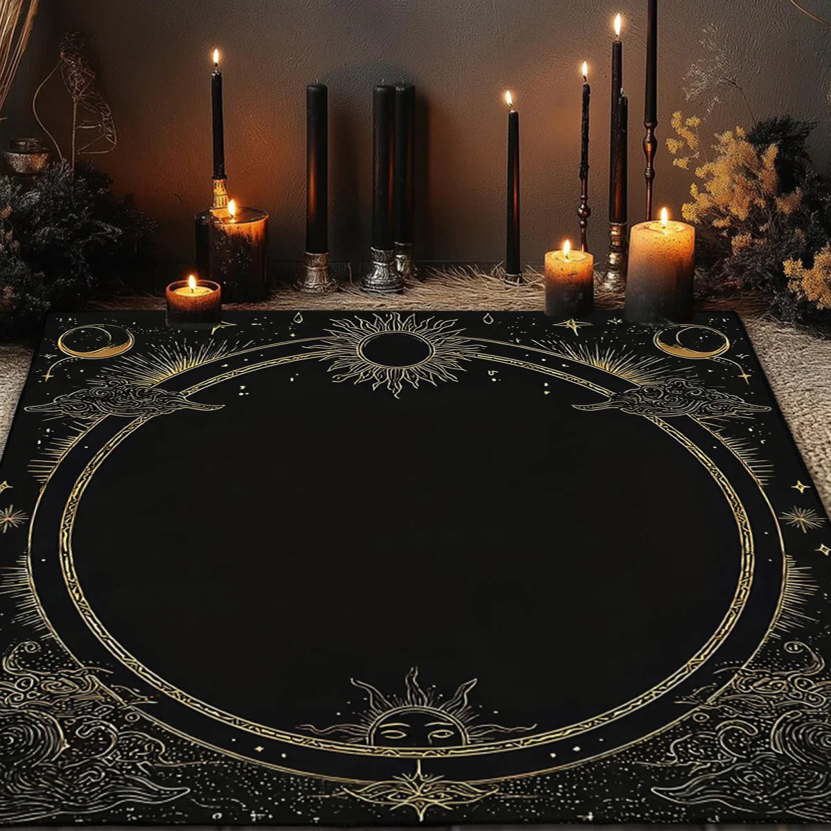 tapis astrologiques motifs magiques tarot divination esoterique decoratif quartz amethyste