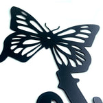 plaque décorative murale moderne lettres sweet papillon noires