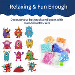 stickers décoration monstres colorés diamant adhésif kit débutants modernes enfants adultes