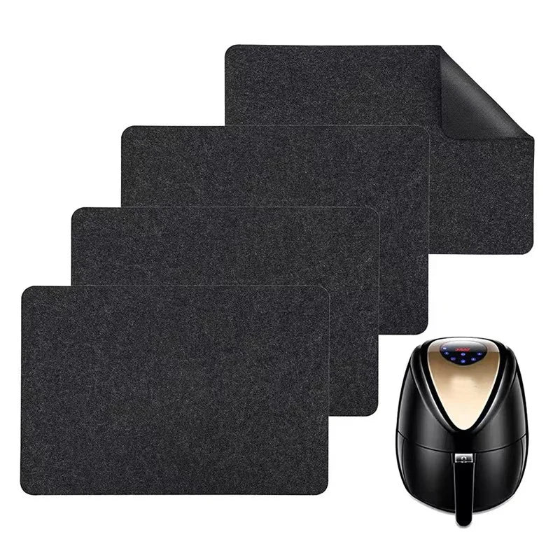 tapis protection cuisine noir feutre antislip résistance chaleur moderne 44x30cm multifonction easy move