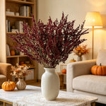 bouquet artificiel moderne rose clair rouge foncé jaune doré feuilles fines minimalisteintérieur décoration maison