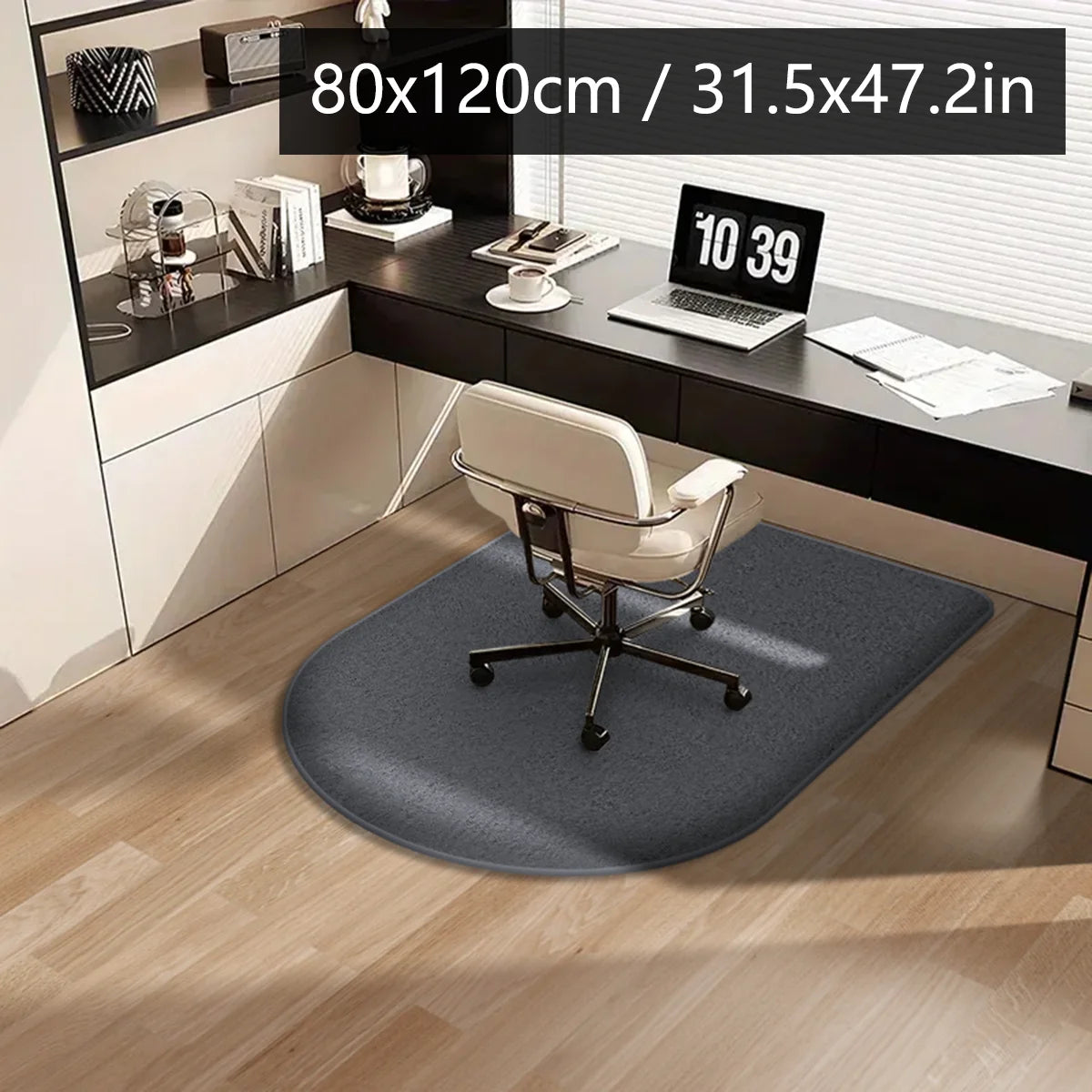 tapis sol noir points blancs moderne adhésif intérieur salon chambre cuisine salle bain polyester