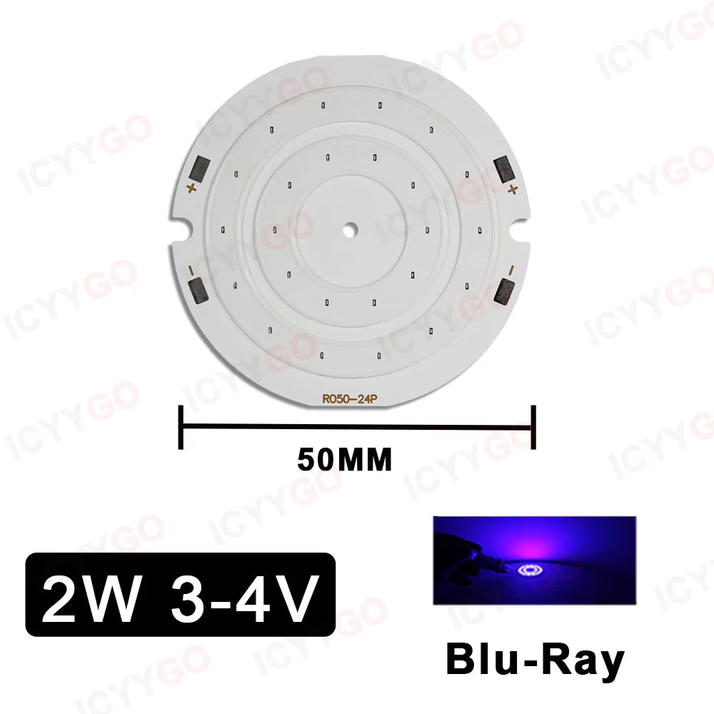 plaque led 2w 50mm blanc rouge vert jaune rayures concentriques modernes 3000k 4200k 6500k