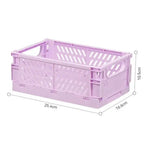 caisse pliable rangement jaune gris rose grille ventilation moderne respectueux environnement