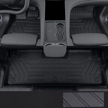 tapis sol voiture noir texture géométrique moderne clips imperméable résistant usage full body wrap