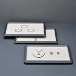 plateau présentation bijoux cuir velours strass classique bracelet boucles oreilles bagues colliers portable festival