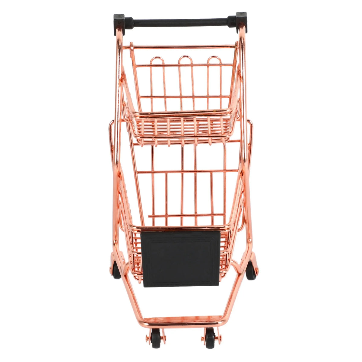 miniature chariot supermarché rose gold paniers multifonctionnels métal filigrane décoratif
