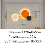 lumière murale moderne abstrait blanc noir or orange