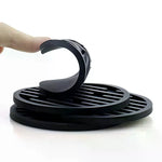 coasters ronds antidérapants silicone couleur noir rouge vert bleu marron blanc rayures horizontales moderne