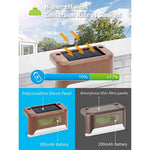 lampe solaire escalier noir marron moderne adhésive led autoinstallation ip65extérieur jardin