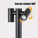 lampe solaire noire moderne ip65 led 10w bras rotatifs autonomesextérieur