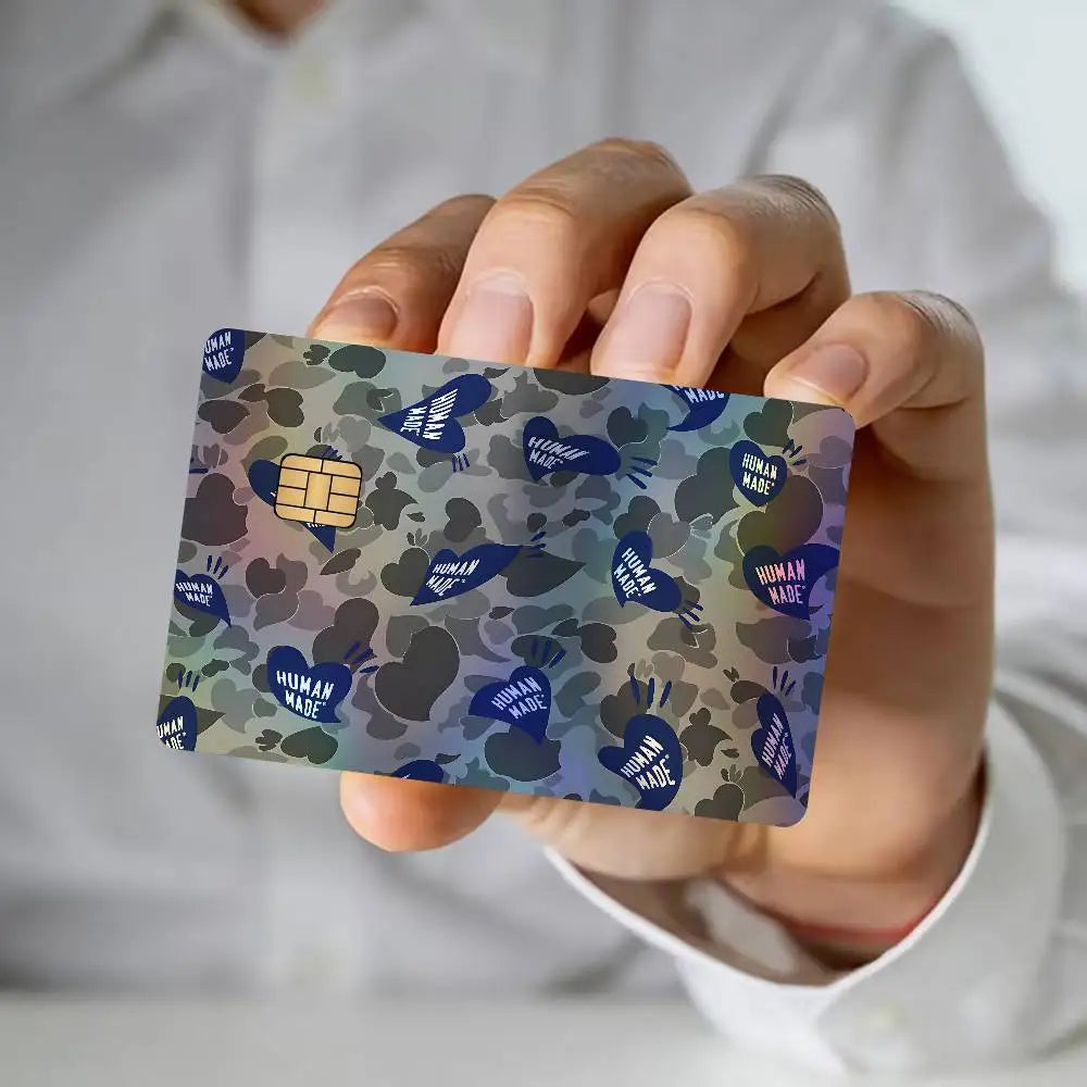 stylo waterproof autocollant full cover carte credit dessin anime canards coeurs mains human made