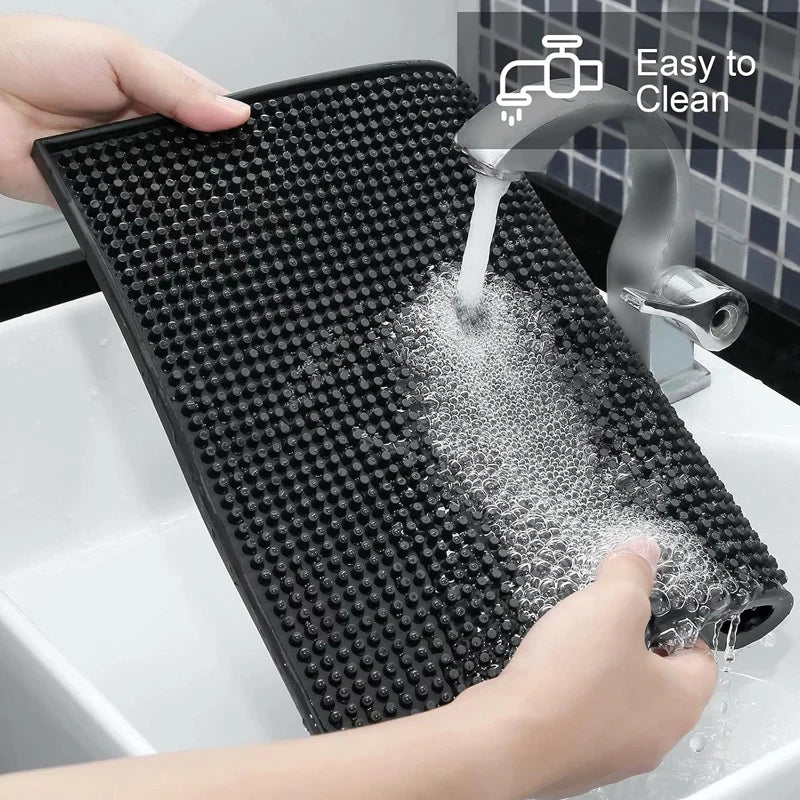 tapis bar antidérapant caoutchouc perforé moderne noir respectueux environnement 30cm 45cm 60cm