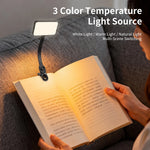 lampe lecture rechargeable led pinces noir réglable intensité moderne compact