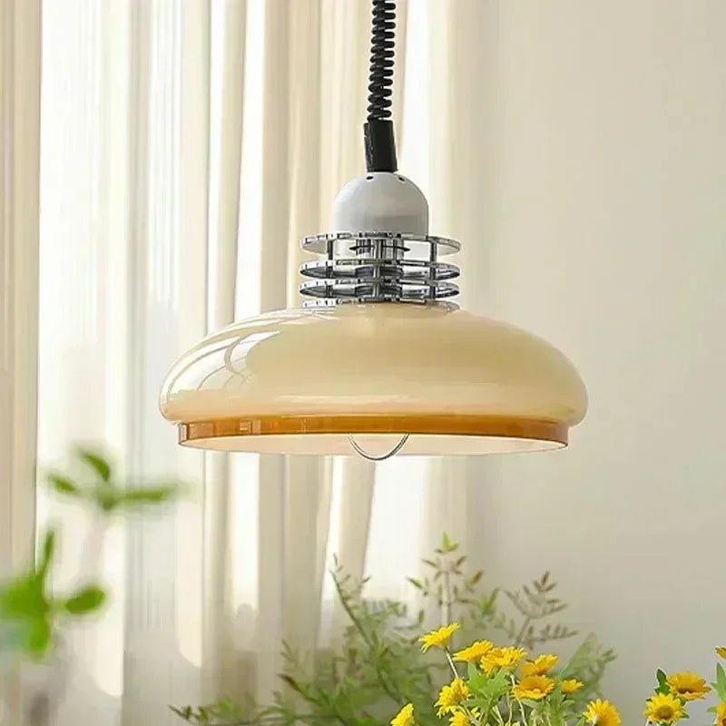 lampe suspendue moderne beige noir tringle câble flexible salon chambre restauranthôtel exposition