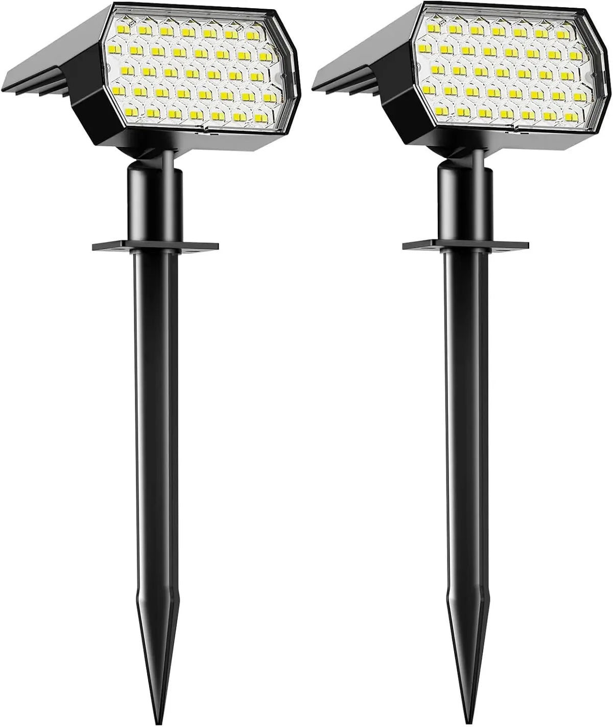 éclairage extérieur spots solaires LED noirs moderne 74 pièces IP65 autonome jardin couloir contemporain