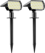 éclairage extérieur spots solaires LED noirs moderne 74 pièces IP65 autonome jardin couloir contemporain
