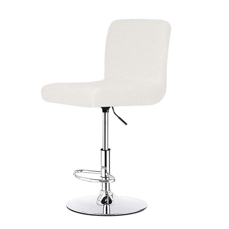 housse chaise élasthanne quadrillée moderne ajustable jaune gris restaurant banquet