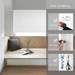 store plissé adhésif blanc moderne 150cm 180cm 60cm opaque plissé clips intérieur extérieur latéral