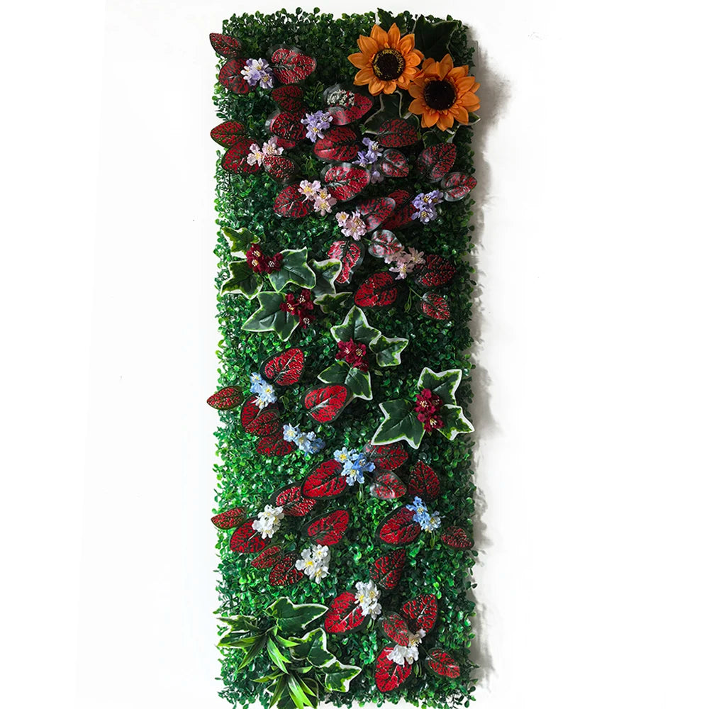 plante artificielle décorative fleurs rouges blanches jardin intérieur extérieur