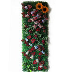 plante artificielle décorative fleurs rouges blanches jardin intérieur extérieur