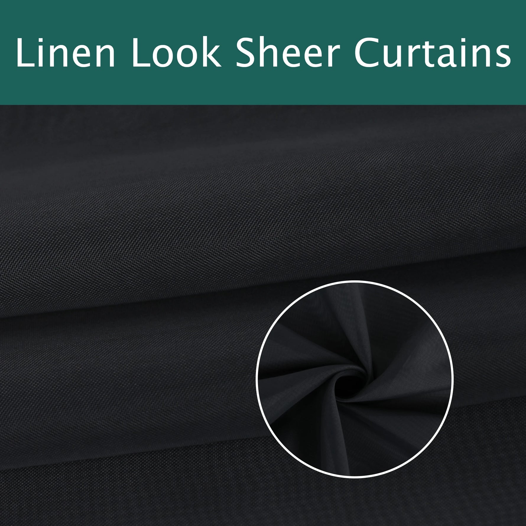 Détail du tissage en polyester du rideau transparent extérieur