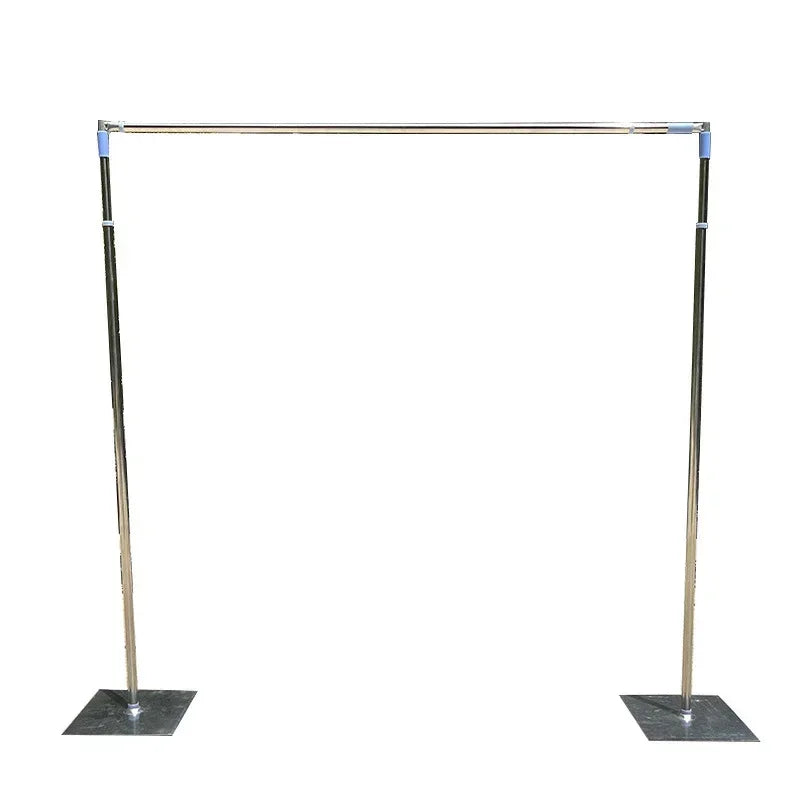 arche cadre métal argenté support rideau fond mariage décoration fête structure moderne