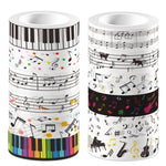 papier autocollant notes musicales blanc noir anniversaire mariage halloween scrapbooking cahier ciseaux stylos
