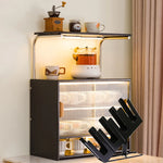 porte couteaux moderne noir sans suspension autonome plat lisse opaques