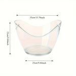 seau glace transparent 8l moderne élégant bouteilles vin bière glaçons fruitsextérieur champenois