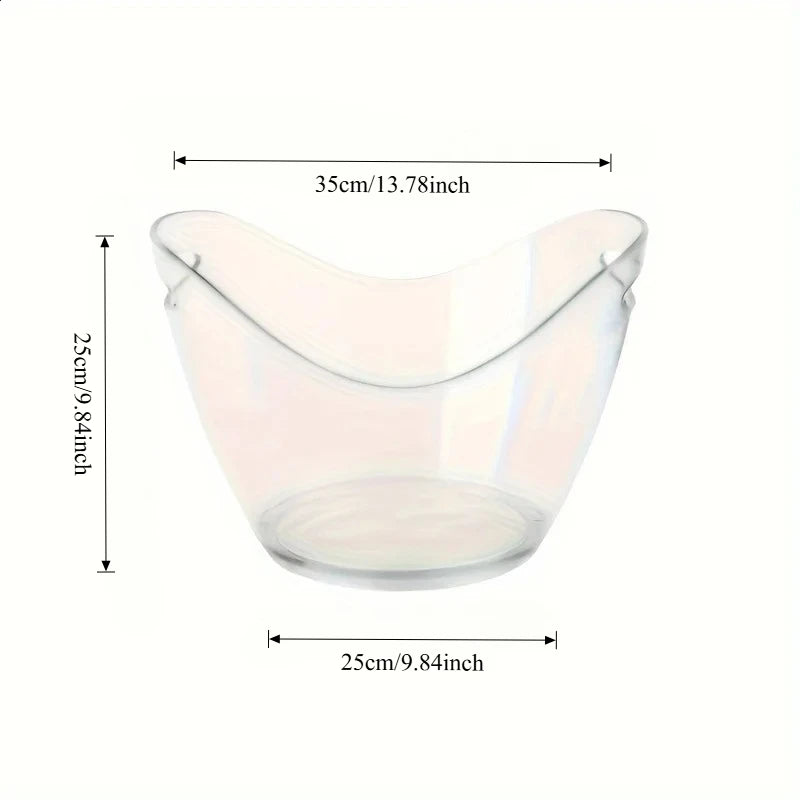 seau glace transparent 8l moderne élégant bouteilles vin bière glaçons fruitsextérieur champenois