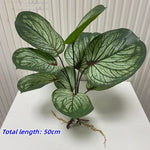 décoration murale moderne plante artificielle feuilles vertes racines apparentes salon chambre coucherextérieur