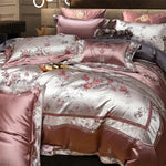 Ensemble literie chic fleurs de roses blanc