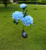 lumières solaires fleurs artificielles roses blanches jaunes extérieures autoinstallation ip44 led vacances