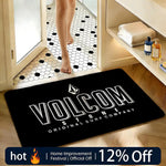 tapis sol moderne volcom logo noir microfibre absorbant antidérapant chambre salon