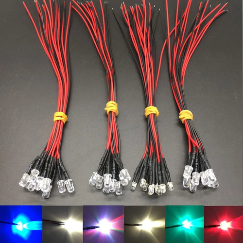 lot 1000 diodes led rouge noir transparentes fils decoration maison standard