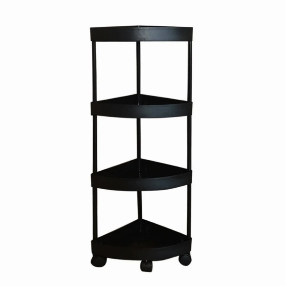 étagère roulettes moderne noire blanc multi niveaux réutilisable