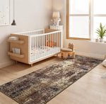 tapis moderne abstrait gris beige noir salon chambre extérieur salle bain lavable polyester