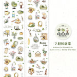 sticker autocollant kawaii dessins animés géométriques multicolores scrapbooking diy journal craft fournitures