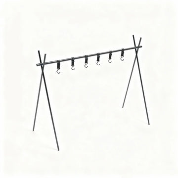 porte ustensiles pliables extérieur aluminium noir rouille camping suspension cuivré outdoors cuisson