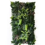 panneau mural artificiel herbe feuilles vert moderne décoration extérieur accroché maison festive
