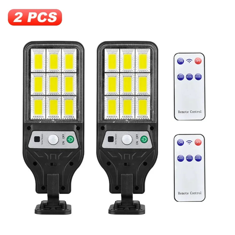 lampe solaire moderne noire led ip65 rechargeable télécommande inclusextérieur jardin porte garage