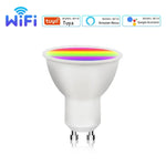 ampoule led wifi 5w 7w 9w gu10 projecteur blanc moderne télécommande application mobile