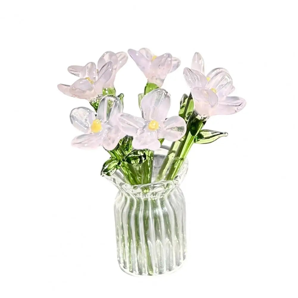 bouquet fleurs artificiel rose vert violet blanc rouge minimaliste maison