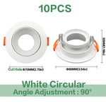 projecteurs led base gu10 gu5.3 blanc noir céramique moderne fixations arrière