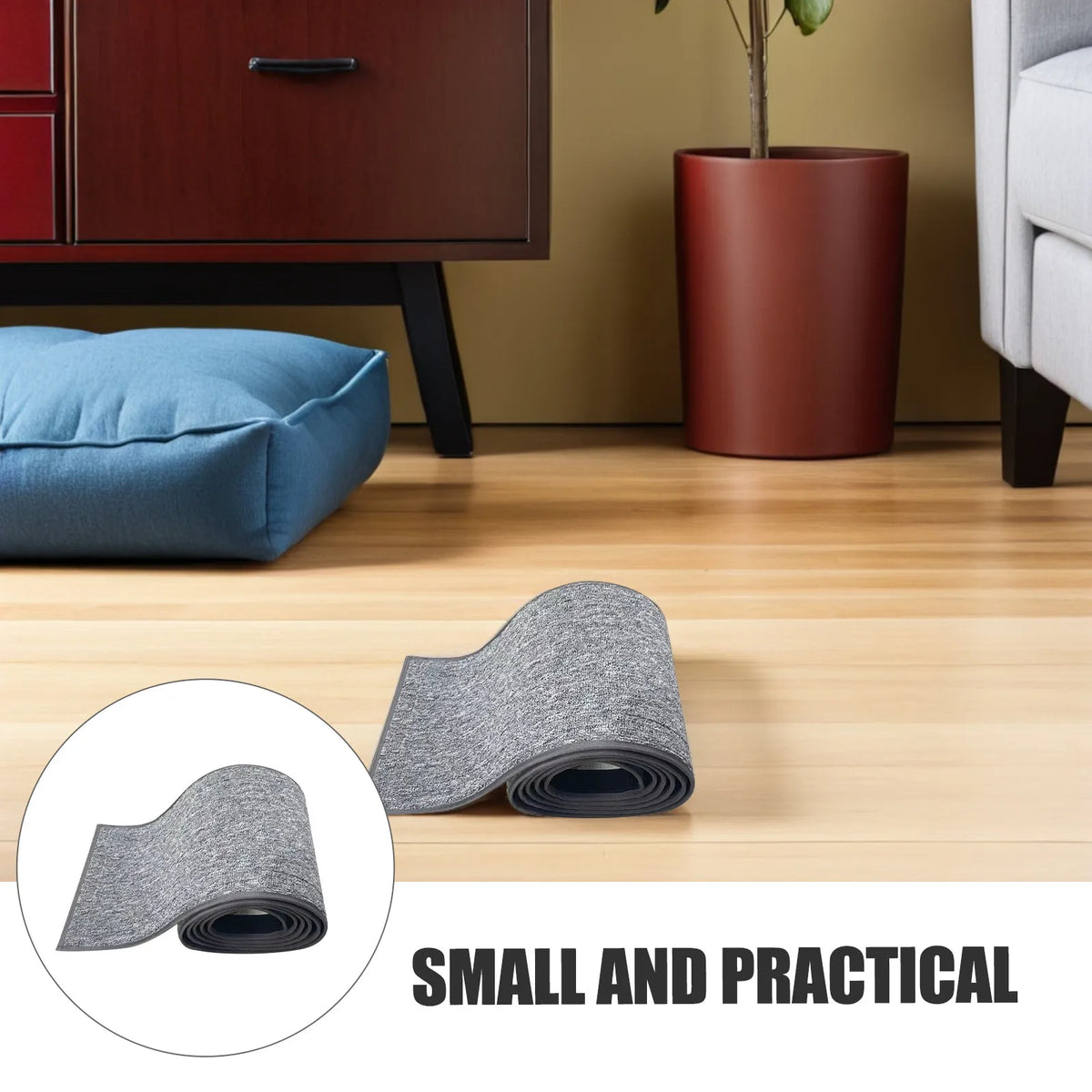 tapis course chat gris texture tissée moderne doux antidérapant réduit bruit protège sols