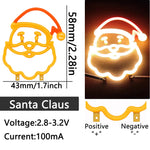 décoration fête neon sign bitcoin santa claus phare led filament orange clips art neon