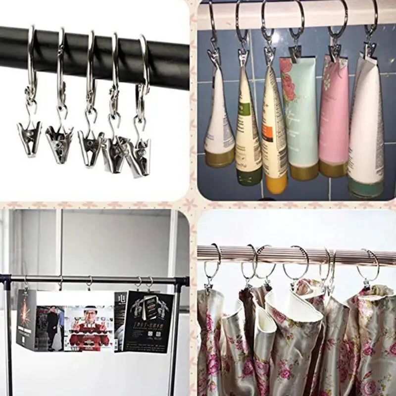 anneaux rideau pinces draperie moderne accessoires décoration intérieur métal noir