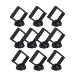 présentoir bijoux support carré plaque verre noir moderne bagues boucles doreilles